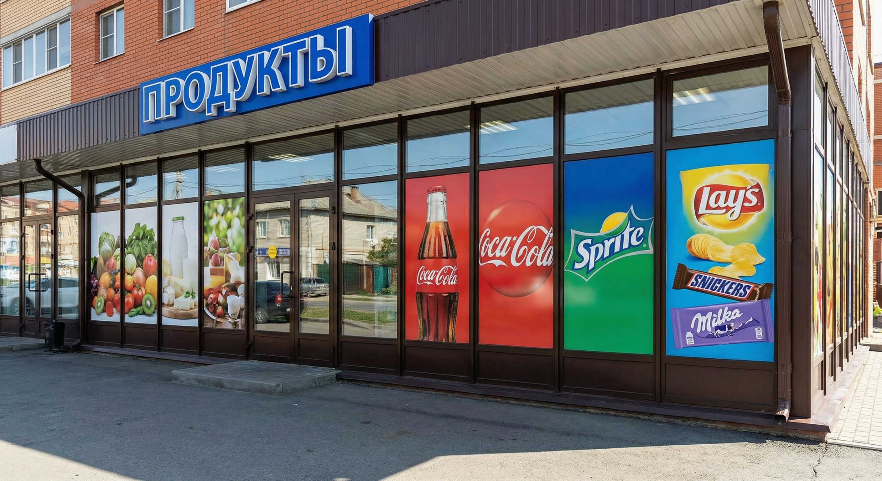 Оформление витрины магазина одежды виниловыми наклейками и стикерами